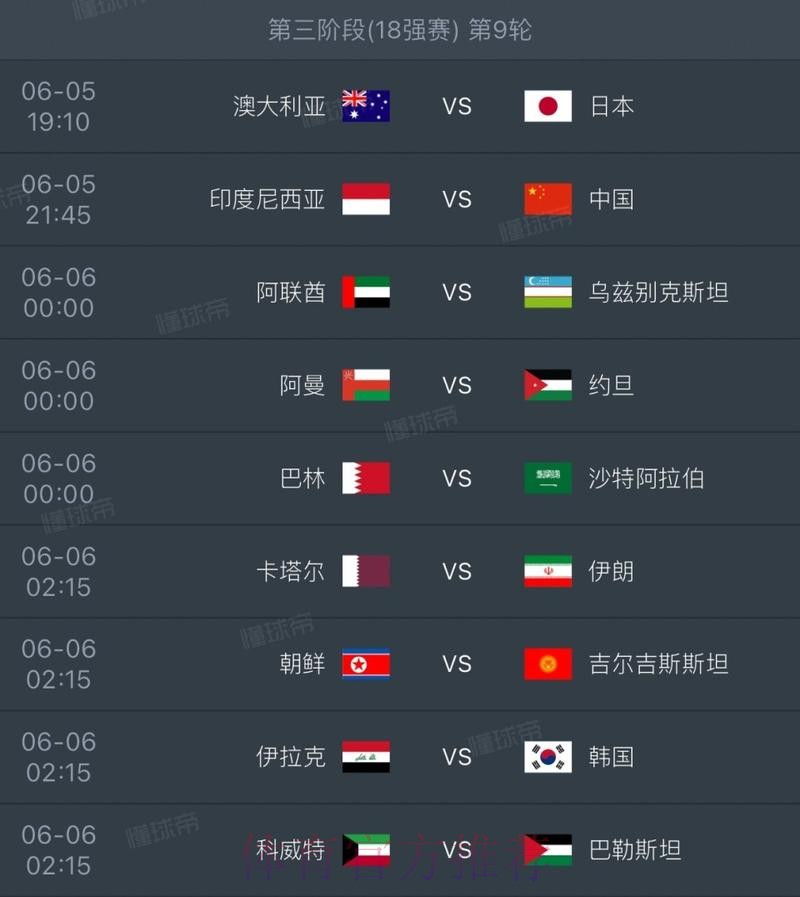 世界杯完整赛程